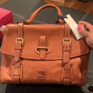 Dooney & Bourke Tan Leather Briefcase